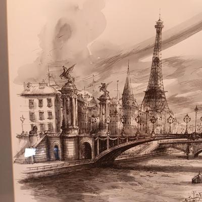 TWO VERY DETAILED, SIGNED SKETCHES