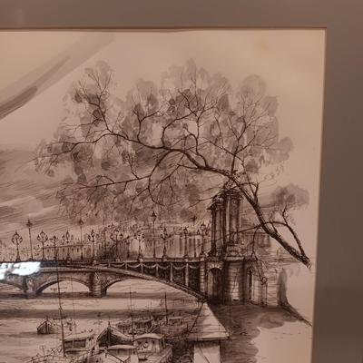 TWO VERY DETAILED, SIGNED SKETCHES