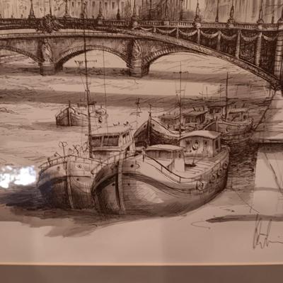 TWO VERY DETAILED, SIGNED SKETCHES