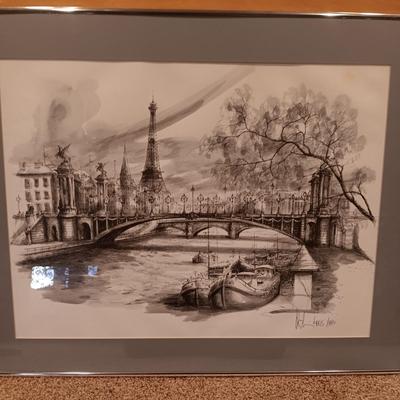 TWO VERY DETAILED, SIGNED SKETCHES