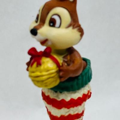 Disney Grolier Chip in stocking holding nut Christmas tree Ornament