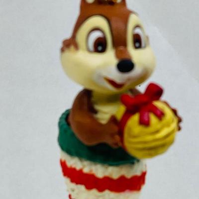 Disney Grolier Chip in stocking holding nut Christmas tree Ornament