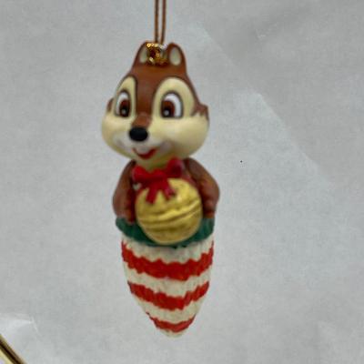 Disney Grolier Chip in stocking holding nut Christmas tree Ornament