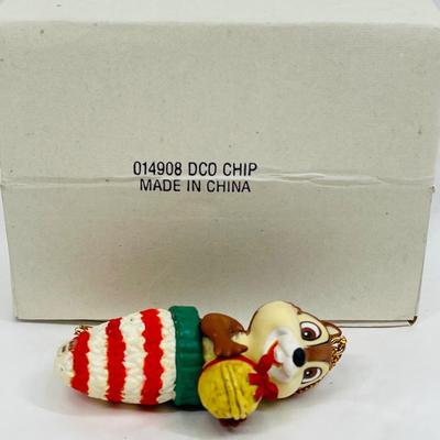 Disney Grolier Chip in stocking holding nut Christmas tree Ornament