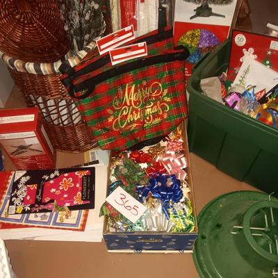 CHRISTMAS TREE, BOWS, TISSUE PAPER, GIFT WRAP AND MORE