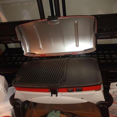 LIKE NEW THERMOS GRILL TO GO PLUS SEVERAL COOLERS AND A FOLDING CHAIR