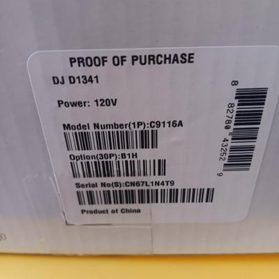 LIKE NEW HP DESKJET D1341 PRINTER, BOX OF FAX PAPER AND A HIGH SPEED USB CORD