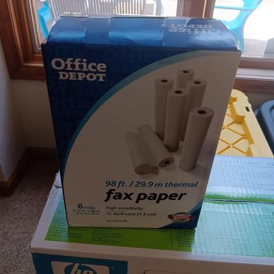LIKE NEW HP DESKJET D1341 PRINTER, BOX OF FAX PAPER AND A HIGH SPEED USB CORD