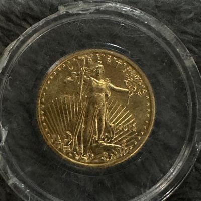 2010 1/10 fine gold 5 Dollar U S coin