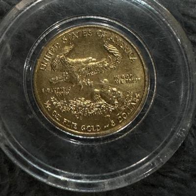 2010 1/10 fine gold 5 Dollar U S coin