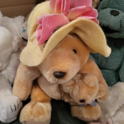 REGULAR SIZE PLUSH BEARS AND A MONKEY
