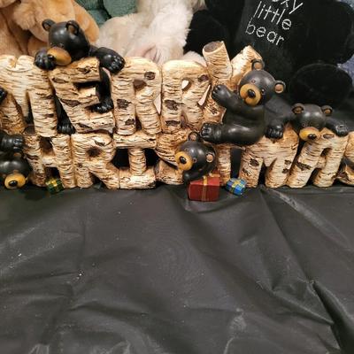 REGULAR SIZE PLUSH BEARS AND A MONKEY
