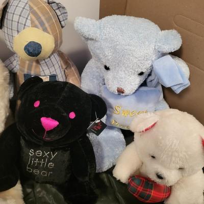 REGULAR SIZE PLUSH BEARS AND A MONKEY
