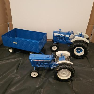 METAL FORD 4000 & FORD 8600 TRACTORS PLUS THE BIG BLUE