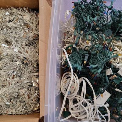 CHRISTMAS LIGHTS AND GARLAND