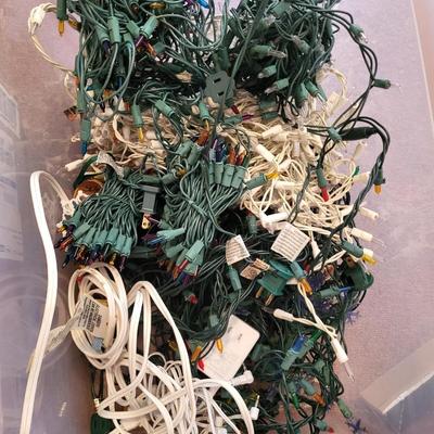 CHRISTMAS LIGHTS AND GARLAND