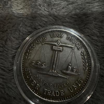 SILVER TRADE UNIT 1 oz Round USA Eagle Toned American Eagle Flag Coin .999