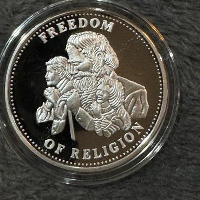 Complete set of 10 (10oz) .999 fine silver Matthey Johnson Silver 10oz - .999 Bill of Rights Edition