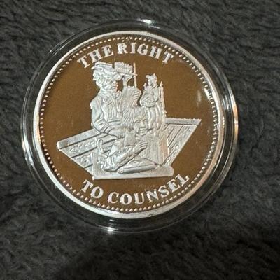 Complete set of 10 (10oz) .999 fine silver Matthey Johnson Silver 10oz - .999 Bill of Rights Edition
