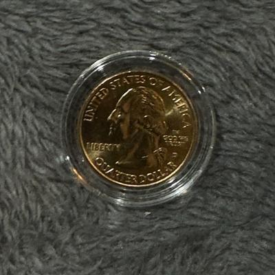 2009 District of Columbia U S gold coin quarter