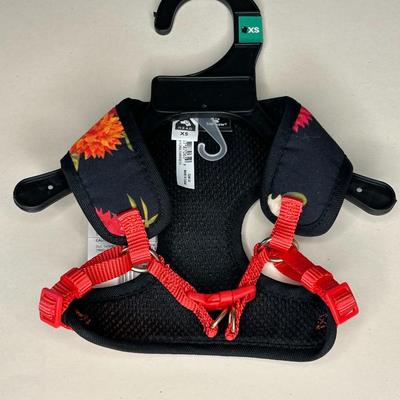 NWT TOP PAW Comfort Dog Harness – Black Tropical Flowers, Extra Small (XXS)