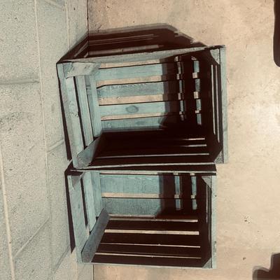 Rustic Blue Wooden Crates & More (B1-MG)