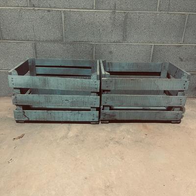 Rustic Blue Wooden Crates & More (B1-MG)