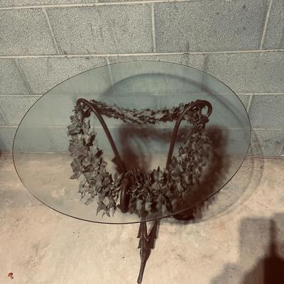 Glass Top Table with Metal Base (B1-MG)