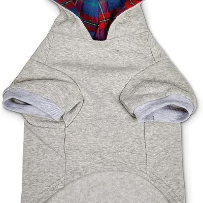 New with Tags Bond & Company Gray Dog Fleece Hooded Sweatshirt Sized Large
