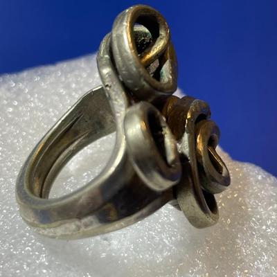 Vintage Hand Made Silver Plated Spoon Ring Size 5-1/2 with an Open Shank which can be Adjusted.