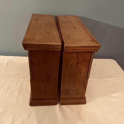 Two Nathannial Bostock Shuttle & Pirn Wooden Boxes (DR-MG)
