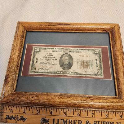 1929 $20 BANK OF AMERICA SAN FRANCISCO, CA NATIONAL CURRENCY