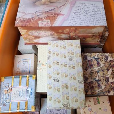 TOTE FULL OF CHERISHED TEDDIES AND MORE