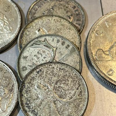 Canada $4.35 Face Value of .800 Silver Coinage as Pictured.