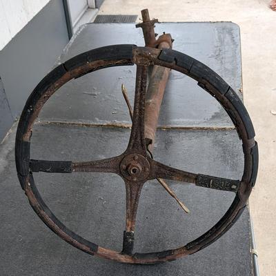 Early Ford Model A Steering Wheel and Column