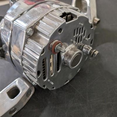 SBC-BBC Chevy GMC Chrome Alternator and Mounts