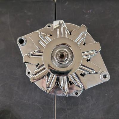 SBC-BBC Chevy GMC Chrome Alternator and Mounts