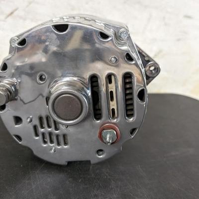 SBC-BBC Chevy GMC Chrome Alternator and Mounts