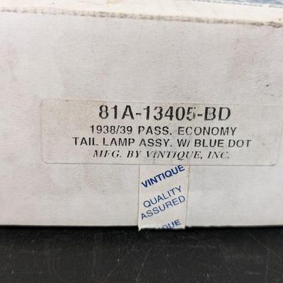 Vintaqe Inc. Reproduction 1938-39 Tail Light Assembly w/ Blue Dot, 1930-31 Model A Interior Dome Light, and More!