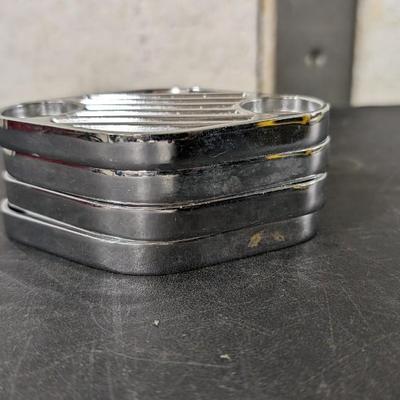Finned Chrome Lake Pipe Covers