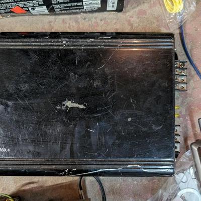 Motorola Solid State Car Radio, Amp, and Various Audio Items