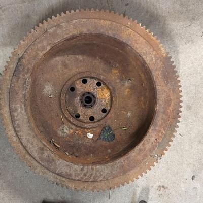 1928-31 Ford Model A Flywheel, Steering Column Drop Bracket, and Rear View Mirror
