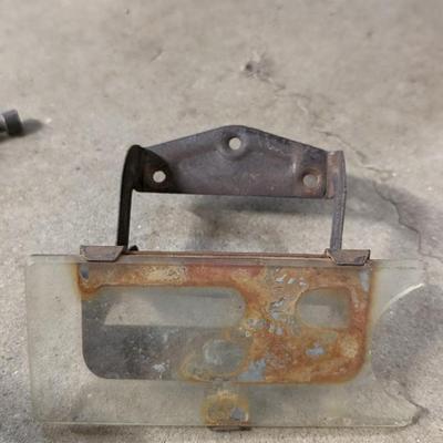 1928-31 Ford Model A Flywheel, Steering Column Drop Bracket, and Rear View Mirror