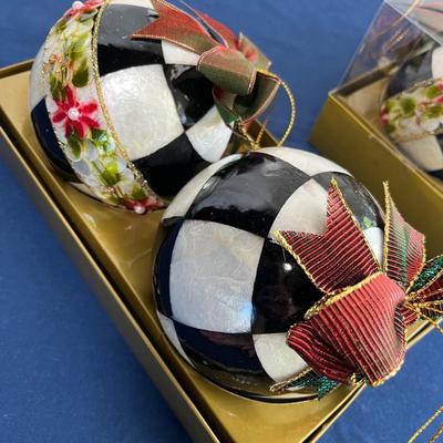 MacKenzie-Childs 2 boxes of ornaments