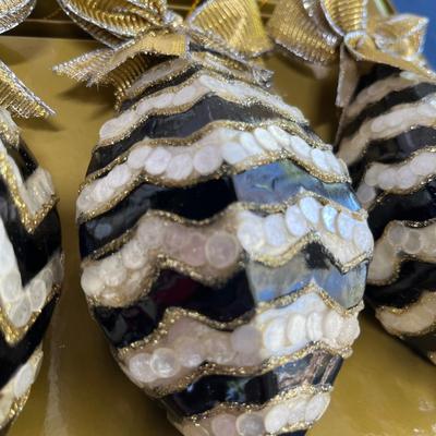 MacKenzie-Childs 6 ornaments 2 boxes
