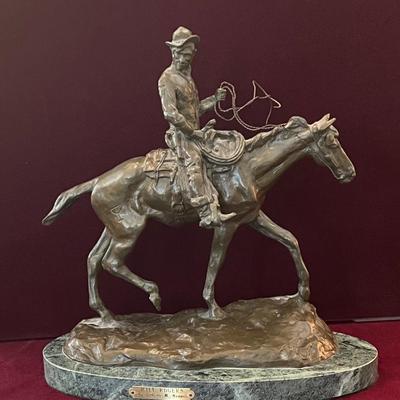 Charles Russell bronze, “Will Rogers”