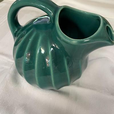 MCM Shawnee Dark Teal Swirl Ball Pitcher