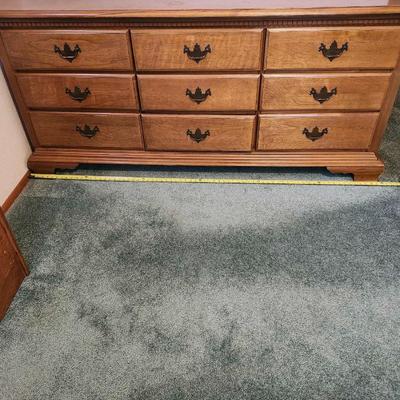 Williams Furniture Corp 9 drawer dresser, Mirror and King size headboard