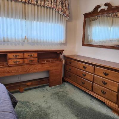 Williams Furniture Corp 9 drawer dresser, Mirror and King size headboard