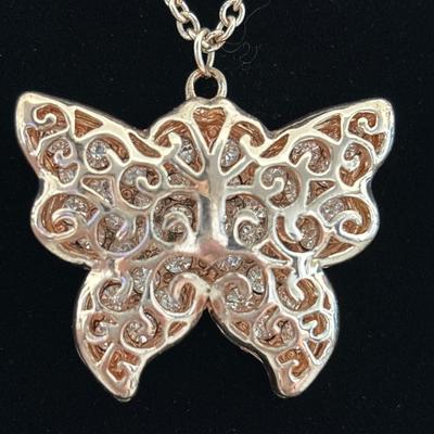 Beautiful, long butterfly necklace